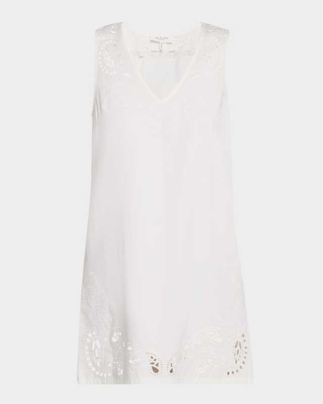 Belle Featherweight Eyelet Mini Dress